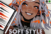 Anime Soft Style Procreate Brushes, a Brush Add-On by Nuclear Brushes (Thumbnail 1 of 7)