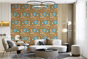 Geometrical Art Deco Floral Patterns