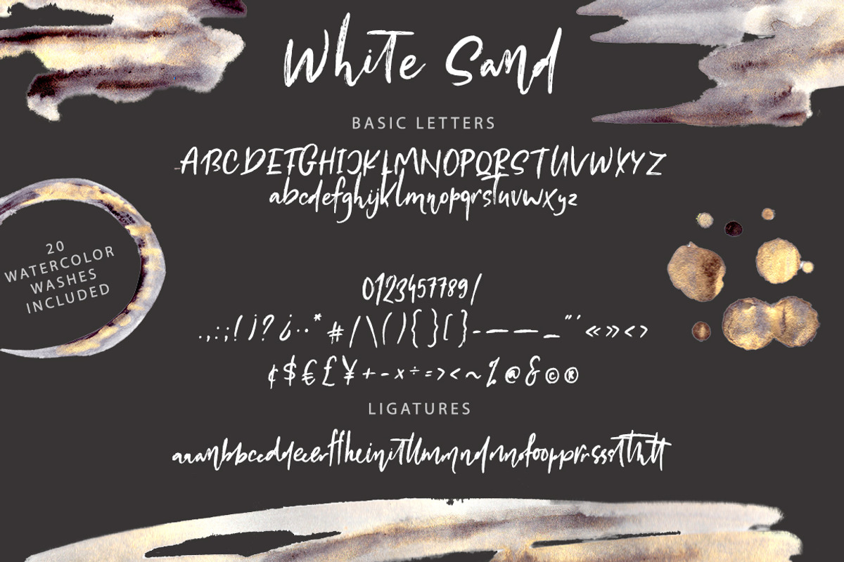 White Sand. Font + Extras., a Script Font by ClipArtRoom (Photo 9 of 9)