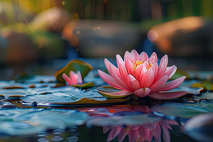 Close-up of an exotic lotus flower,, a Photo by LOGOCREATIVE