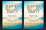 Summer Electro Party Flyer Template, a Flyer Template by designblends@gmail.com (Thumbnail 1 of 3)