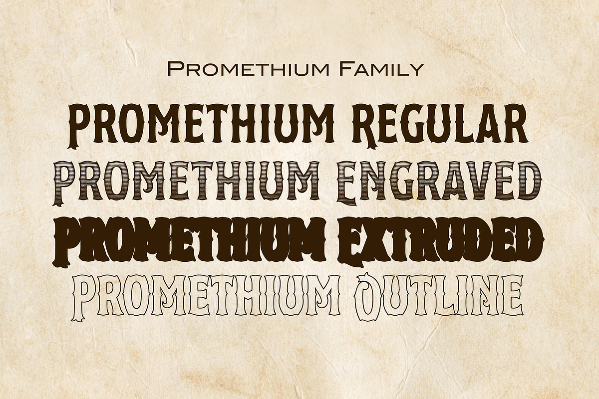 Promethium Font Family, a Serif Font by Mysterylab Designs (Photo 4 of 9)