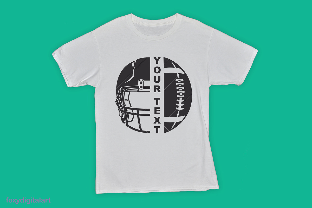 Football Helmet SVG Monogram Sports, a Sport Illustration by FOXYdigitalart (Photo 2 of 3)