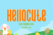 Hellocute - Kids Display Font, a Slab Serif Font by overlaytemplates (Thumbnail 1 of 6)