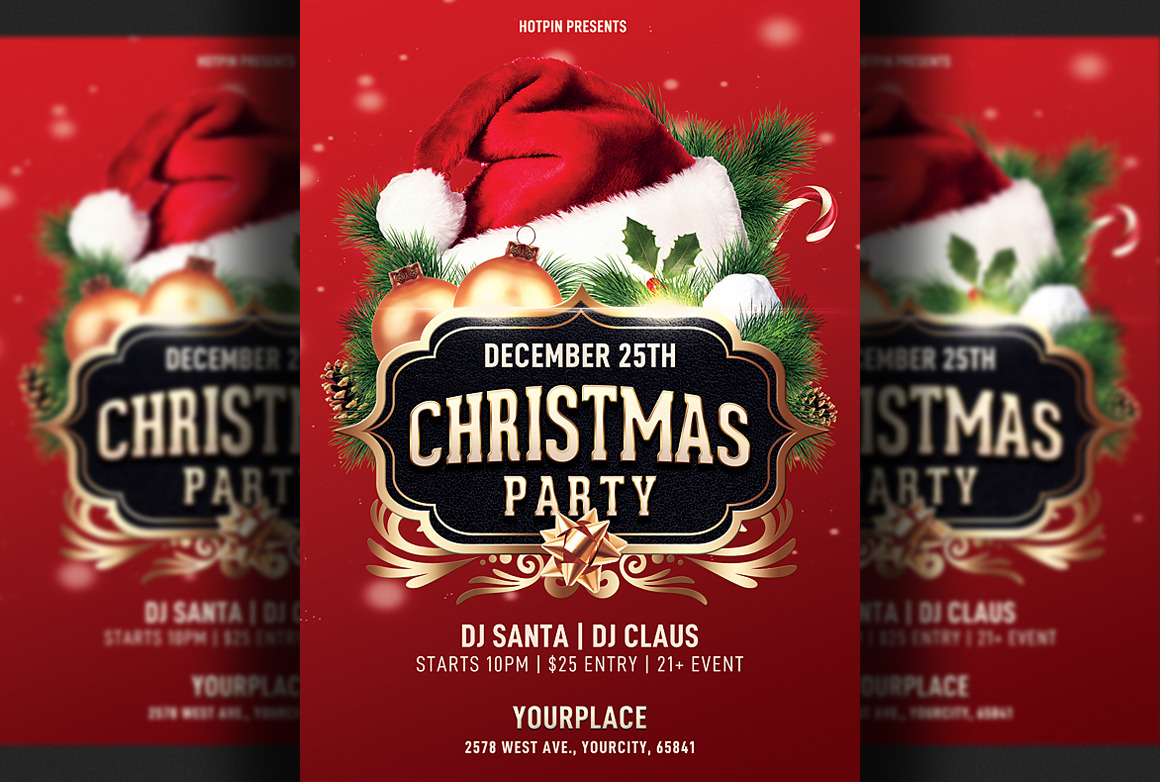 Christmas Party Flyer | Instagram, a Flyer Template by Hotpin