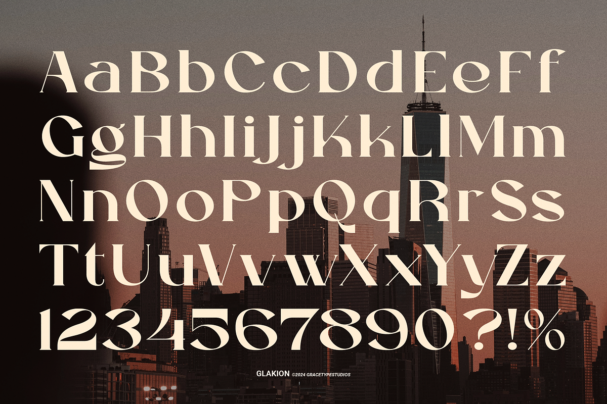 Glakion | Modern Display Serif, a Serif Font by gracetype_studio (Photo 12 of 14)