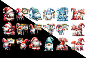 Christmas Gnomes PNG Clipart. Winter