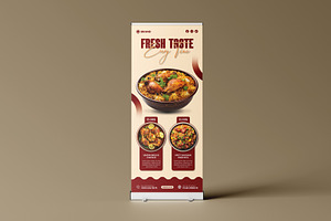 Roll-Up Banner for Food Promotion, a Poster Template by vectorlnk