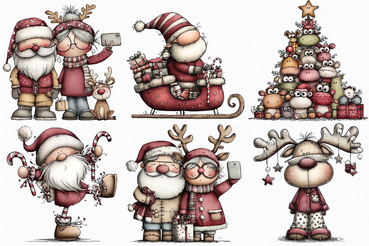 Quirky Christmas Clipart, an Illustration by Libby Wishes (Photo 3 of 8)