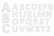 Alphabet Set. Gray letters on white, an Object Illustration by RODINA (Thumbnail 1 of 3)