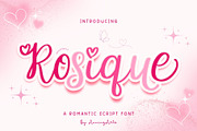 Rosique - Script Font, a Script Font by AnningArts (Thumbnail 1 of 6)