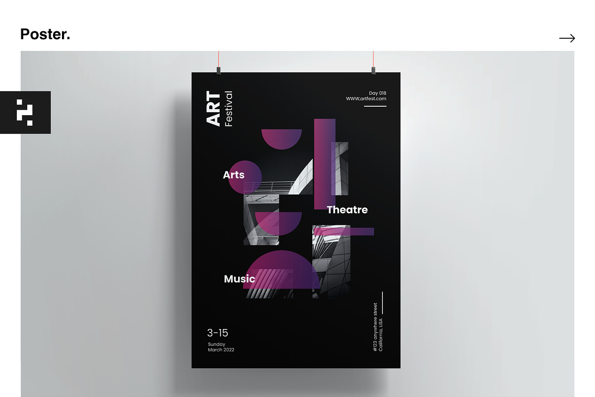 Art Fest Geometric Poster, a Flyer Template by Neermana (Photo 1 of 4)