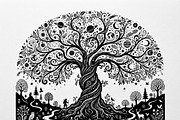 50 Mystical Galaxy Forest Silhouette, a Technology Illustration by Amazin_art (Thumbnail 15 of 33)
