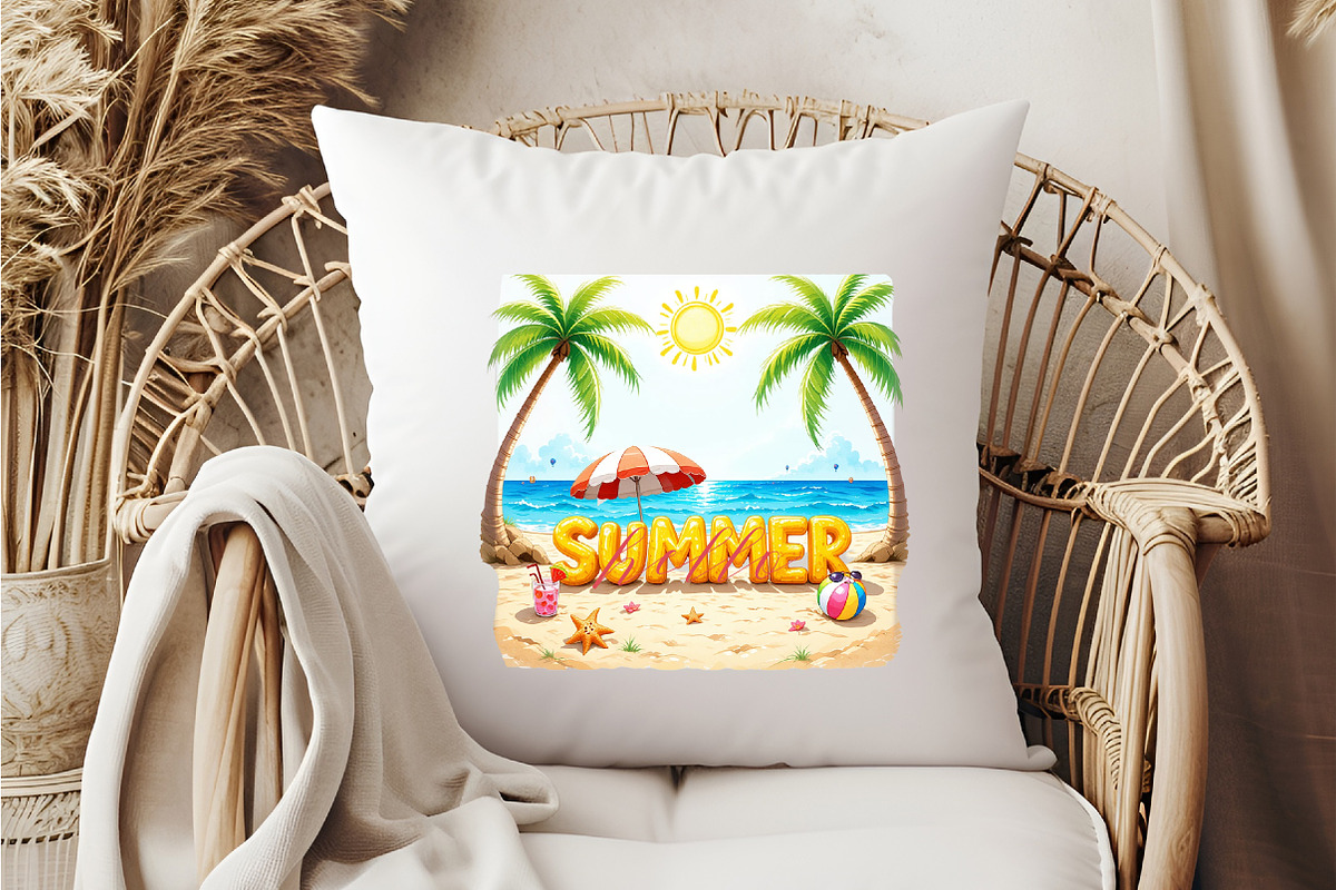 Watercolor Summer  Clipart, an Illustration by DreamCafeArt (Photo 5 of 7)