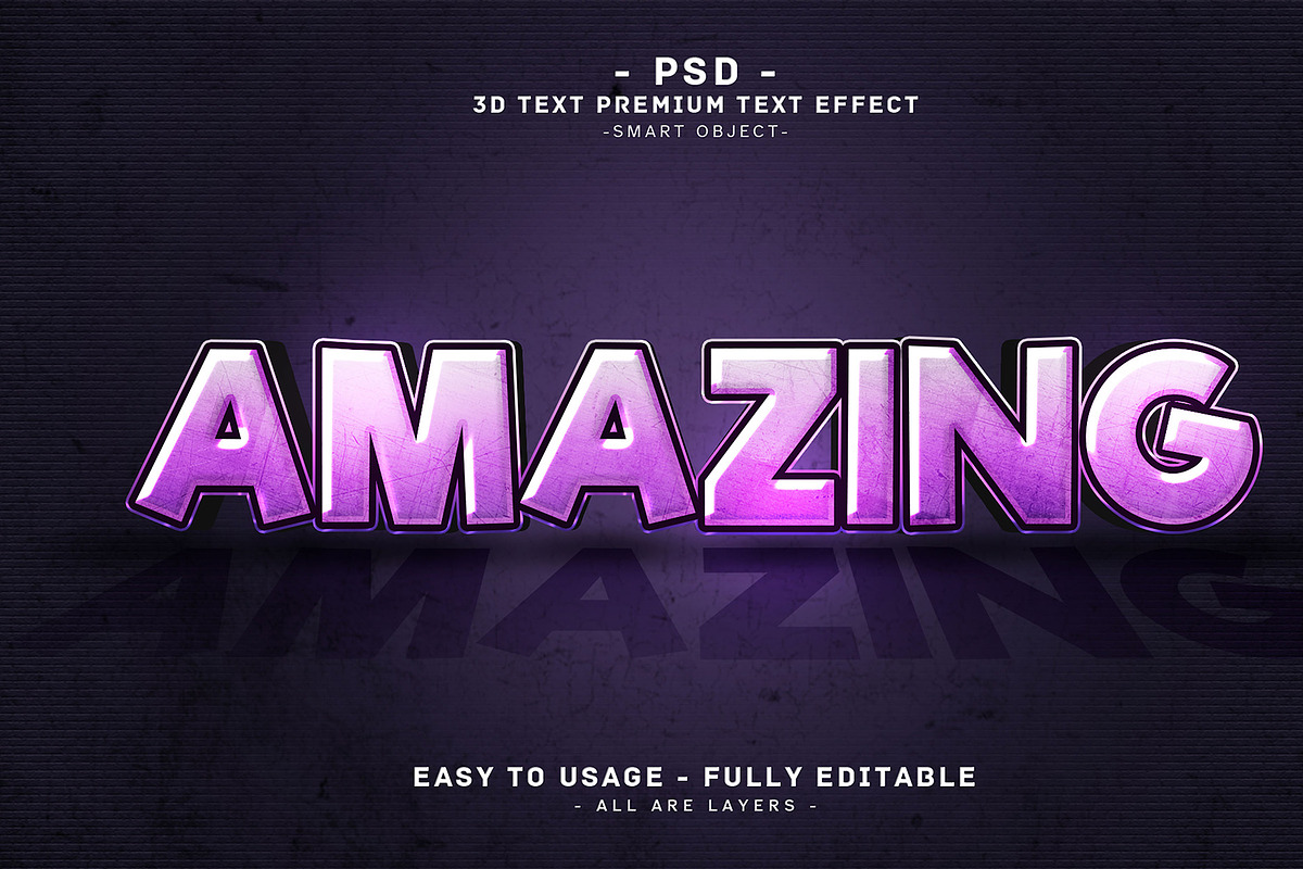 Amazing 3D Editable Psd Text Effect, a Layer Style Add-On by Md Jahidul99