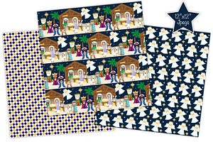 Christmas Nativity Digital Paper