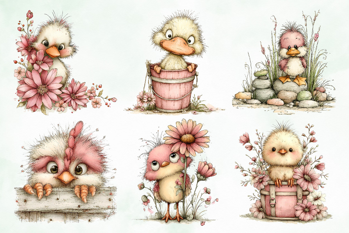 Whimsical Peeking Farm Animals, an Animal Illustration by Creative Art (Photo 2 of 8)