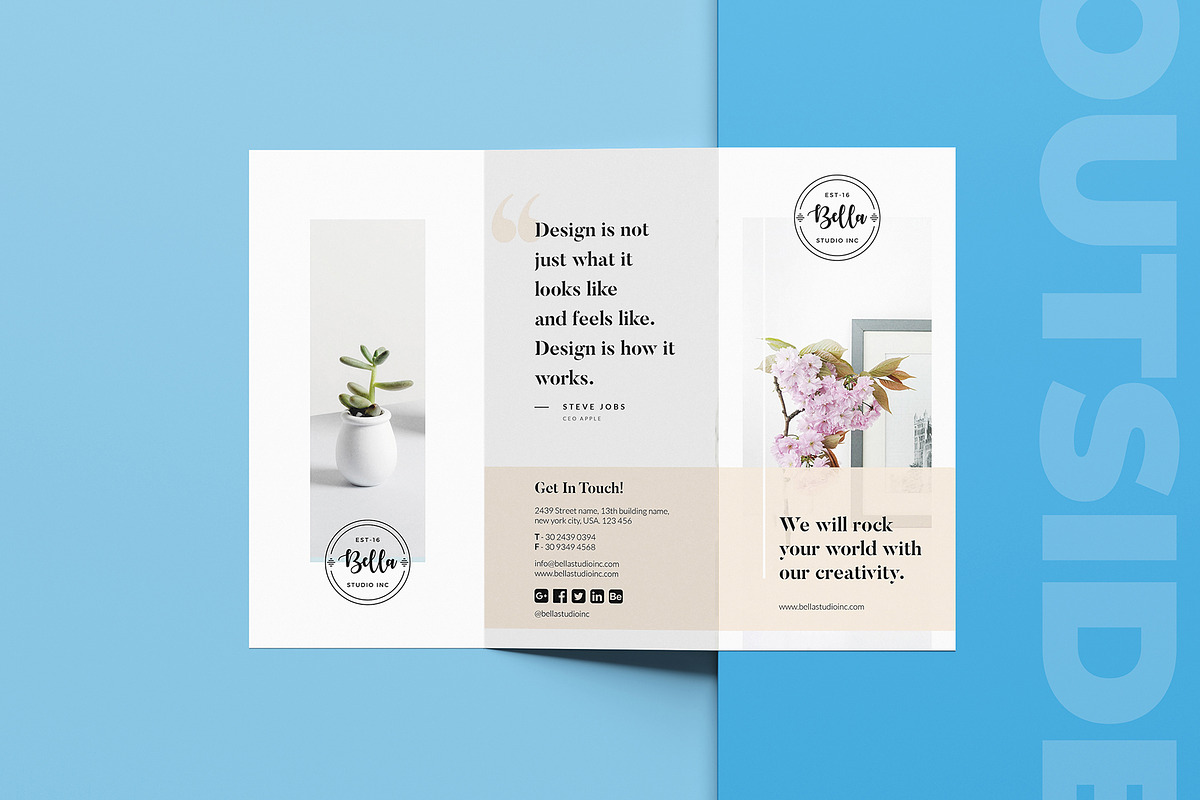 Agency Profile Trifold Brochure, a Brochure Template by GraphicsEgg (Photo 3 of 5)