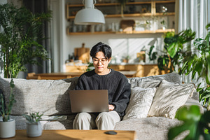 Man Working from Home, a Business Photo by shahsoft