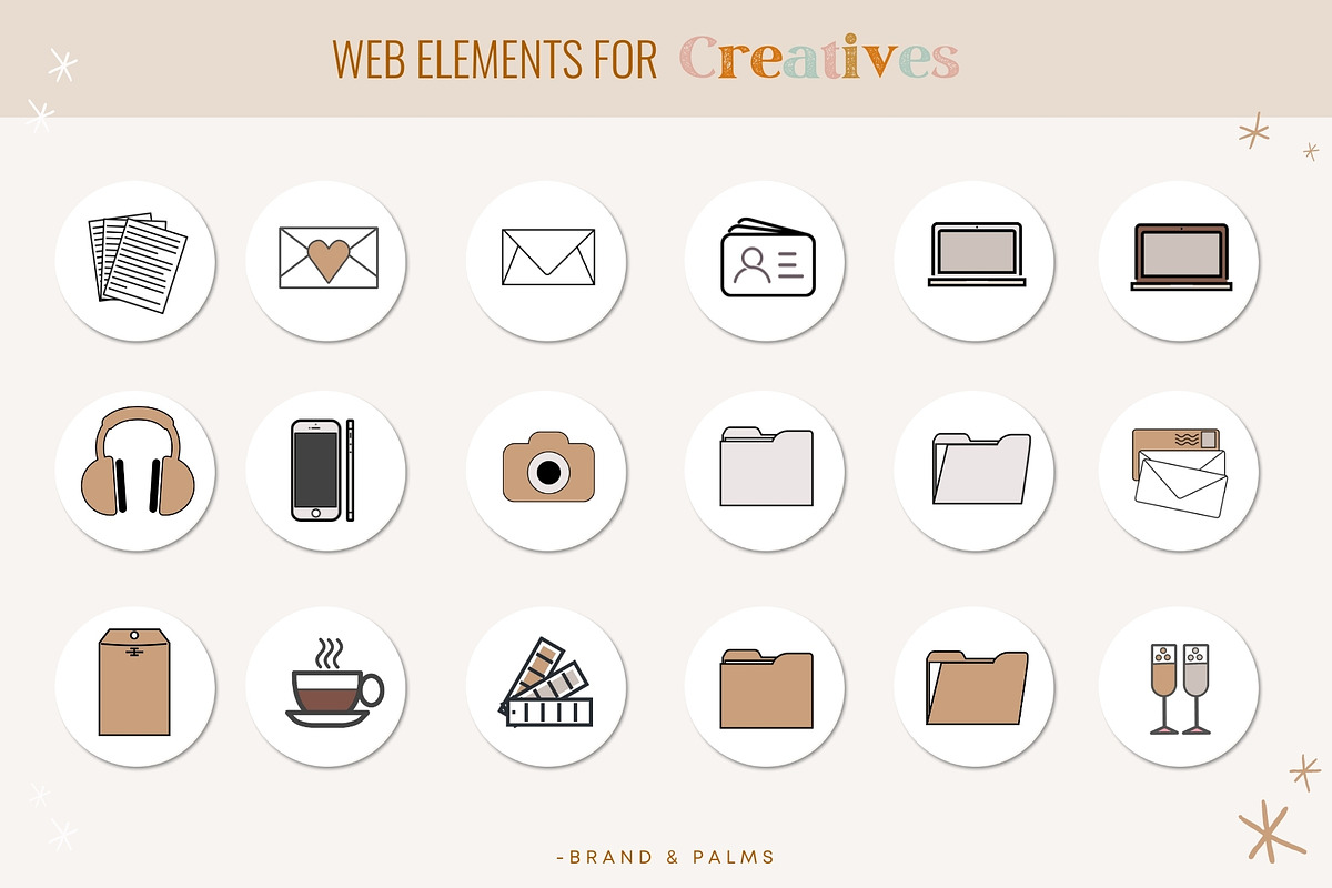 Web Elements For Creatives, a Design Template by Brand & Palms (Photo 7 of 8)