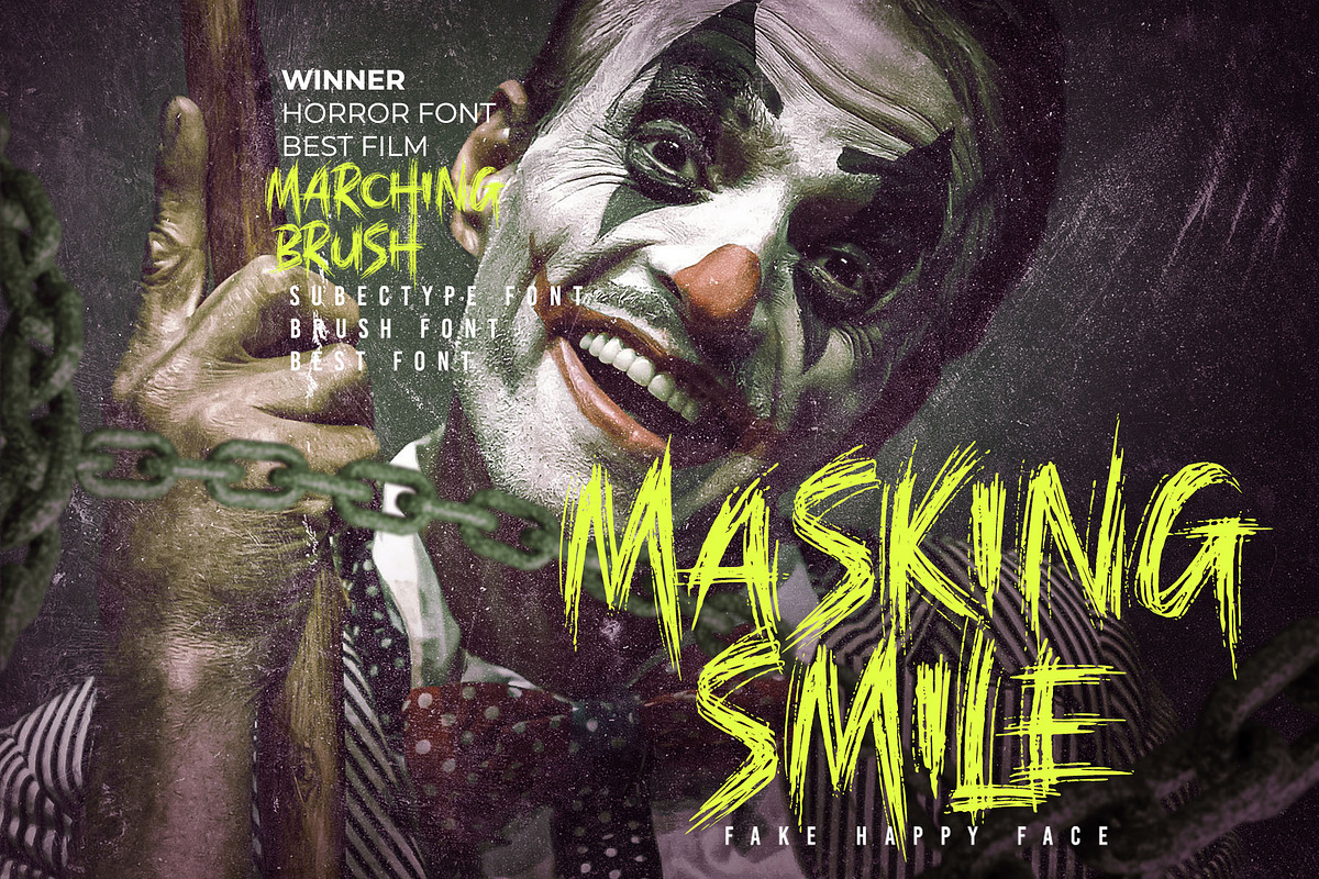 Marching Brush - Horror Brush Font, a Font by Subectype Studio (Photo 3 of 8)