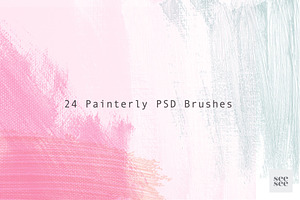 24 Painterly PSD Brushes