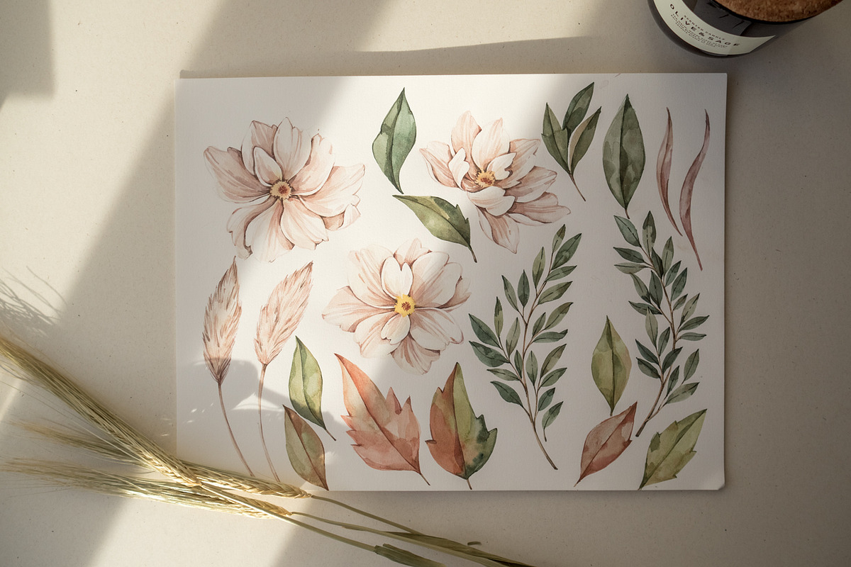 Field autumn flowers. Watercolour, an Illustration by Kate Macate (Photo 4 of 8)