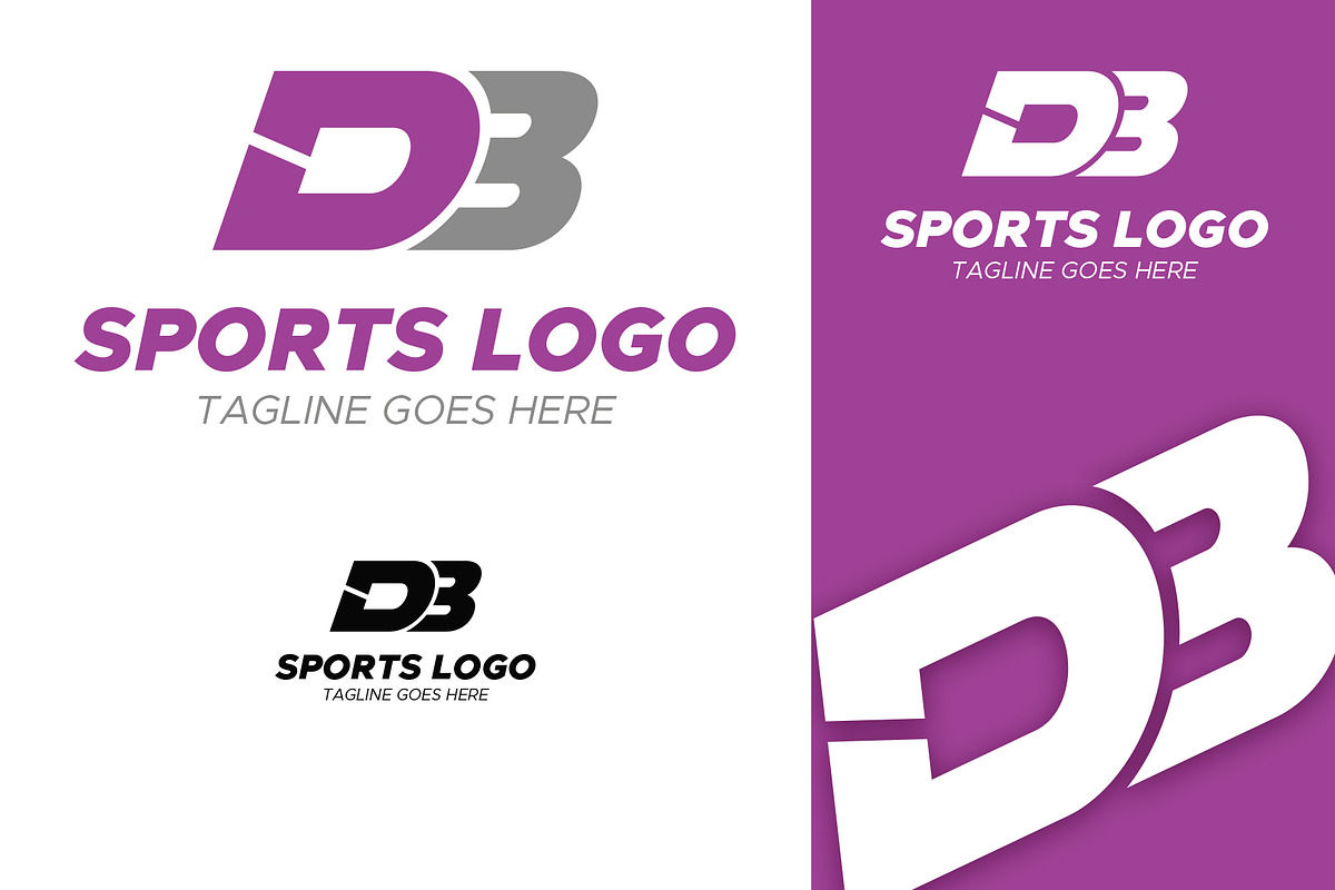 Monogram DB logo - sports logo., a Branding & Logo Template by Anjaligraphics