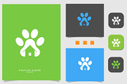 Cat or dog paw icon with house, a Branding & Logo Template by art_creater (Thumbnail 1 of 2)