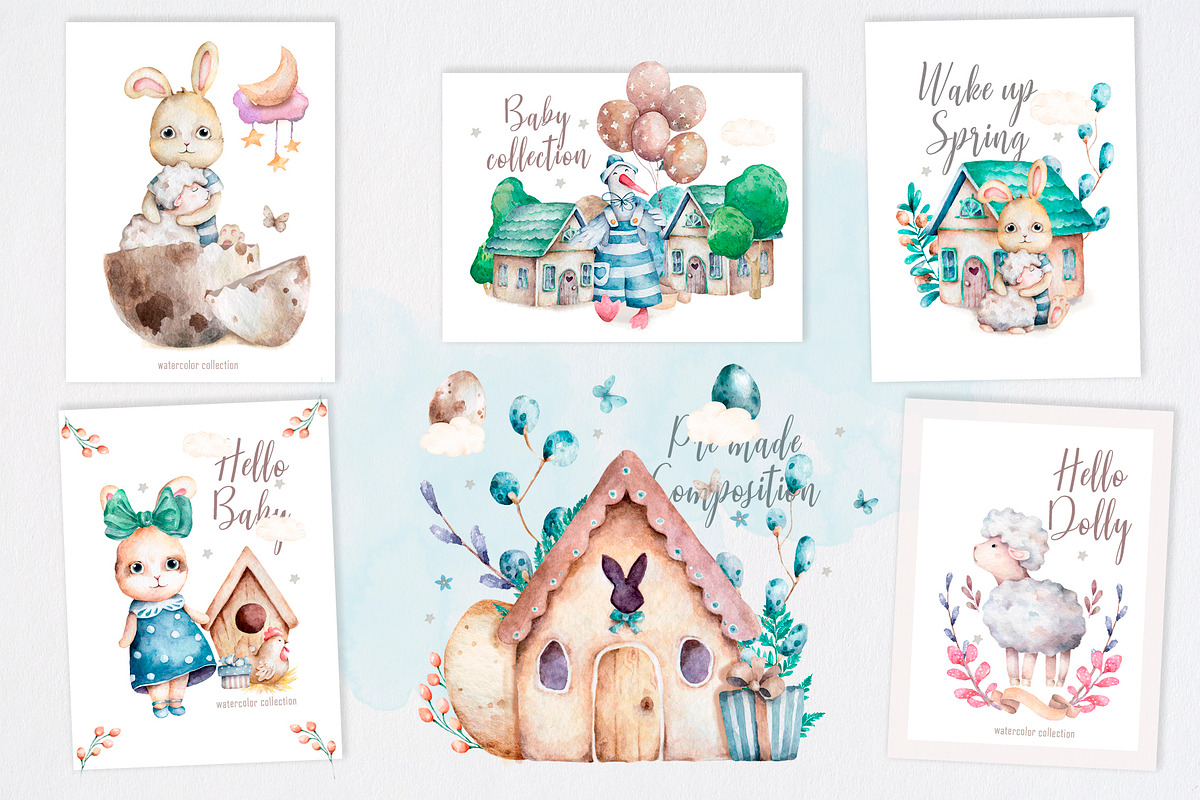 Happy Easter Spring Set, an Animal Illustration by Ann Art Houze (Photo 13 of 17)