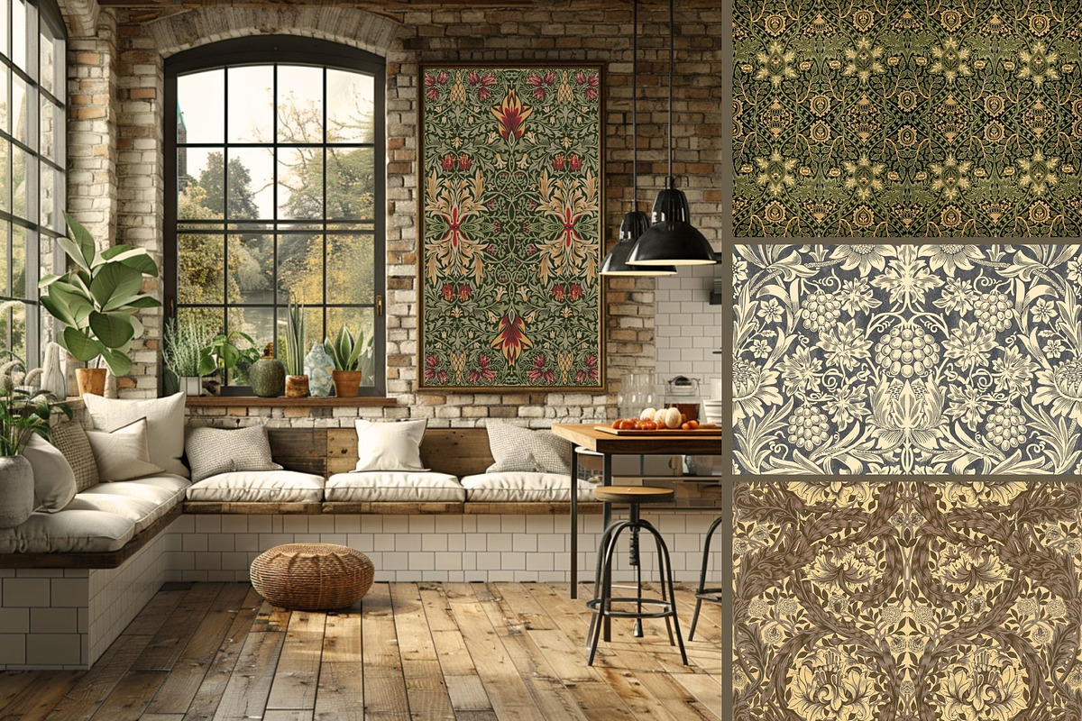 William Morris Seamless Pattern 15, a Pattern Graphic by ARTOZEN DIGITAL (Photo 5 of 15)