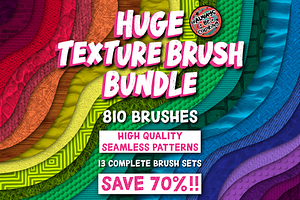 Huge Procreate Texture Brush Bundle, a Brush Add-On by AlwaysBeColoring