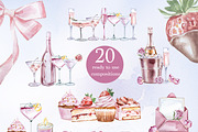 Hand Painted Girl's Bar Clipart, a Food Illustration by ArtCreationsDesign (Thumbnail 10 of 14)