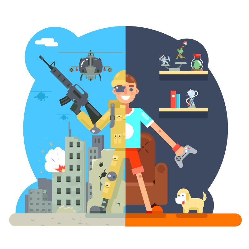 Online Shooter Gamer by Meiluns Shop  Creative Market
