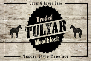 Tulyar Eroded Woodblock Font