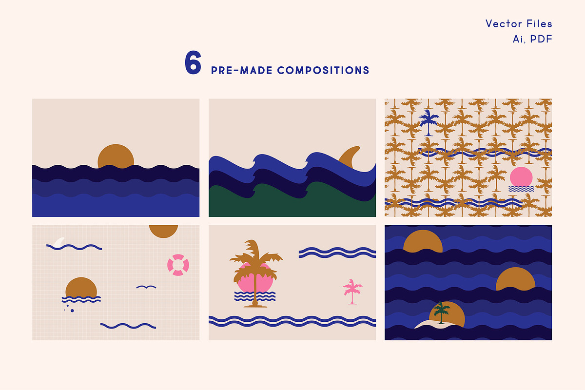 Summer Vector Seamless Patterns, a Pattern Graphic by All This Concept (Photo 9 of 12)