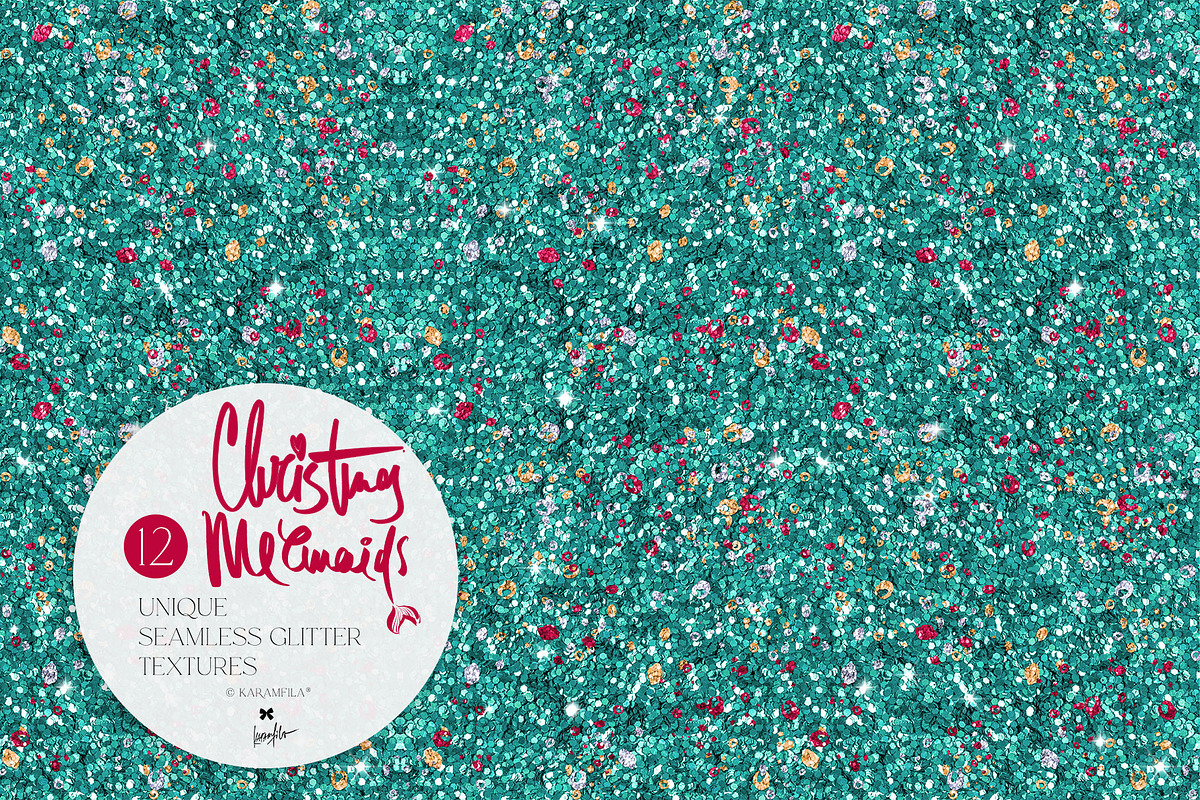 Mermaid Glitter Textures, a Pattern Graphic by KaramfilaS (Photo 9 of 15)