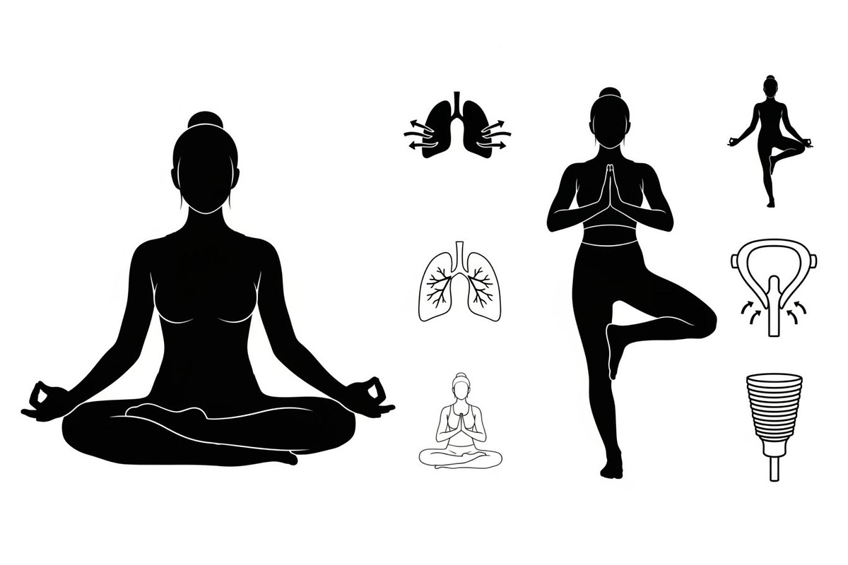 Yoga Meditation Silhouette Vector Bu, an Illustration by Artivon (Photo 34 of 40)