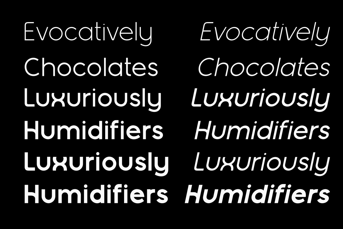 Modista Pro Variable, a Sans Serif Font by Zafiratype (Photo 3 of 6)