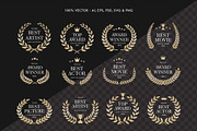Award Crest & Laurel Wreath Vector, an Object Graphic by DesignerCandies (Thumbnail 2 of 6)