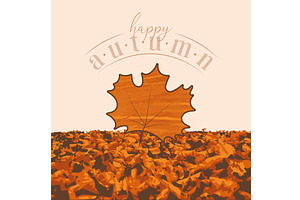 Happy Autumn Poster Background