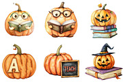 Fall Halloween Book Pumpkin Teache, an Illustration by DreamArtGraphic (Thumbnail 2 of 5)