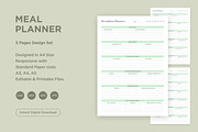 Meal Planning Pages Set V-08, a Stationery Template by shahsoft (Thumbnail 1 of 3)