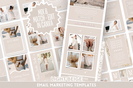 Beige Email Templates, an Email Template by SunshineStudioBoutique
