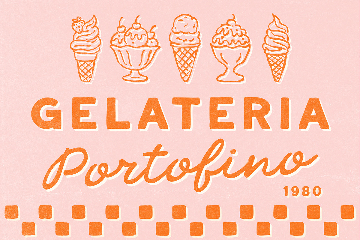 Portofino Gelateria Vintage Font Duo, a Script Font by Ayya Studio (Photo 9 of 12)