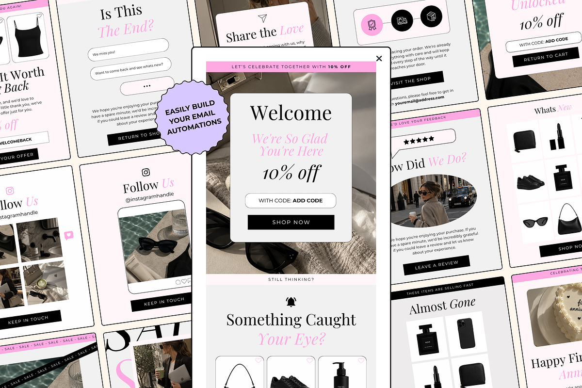 Canva Email Automation Templates, an Email Template by The Pixel Palace (Photo 1 of 8)