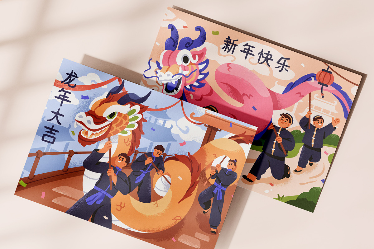 Happy Chinese New Year cards, a Seasonal Illustration by Good Studio (Photo 7 of 8)