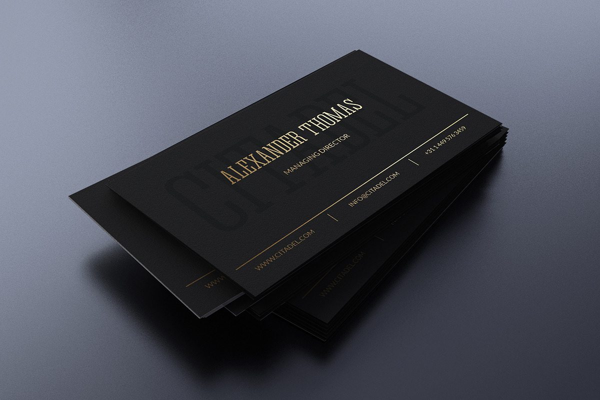 Elegant Gold Business Card, a Business Card Template by Marvel (Photo 4 of 5)