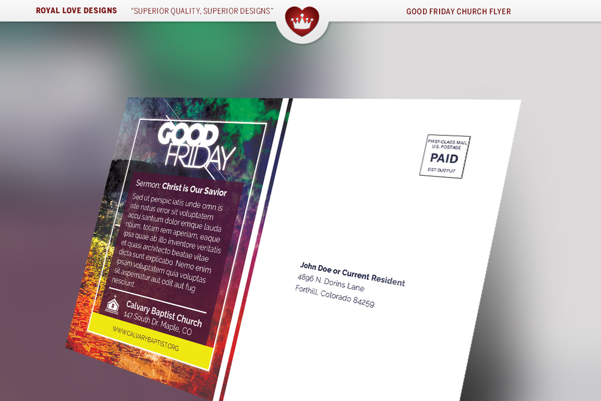 Good Friday Church Flyer, a Flyer Template by Royallove (Photo 3 of 6)