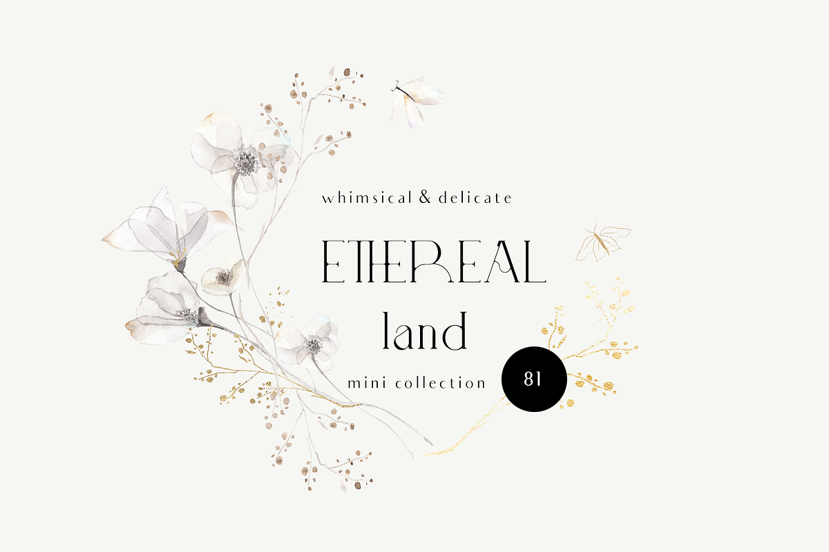 ETHEREAL floral & delicate gold set, an Illustration by Grace Noboa Illustrations (Photo 1 of 10)